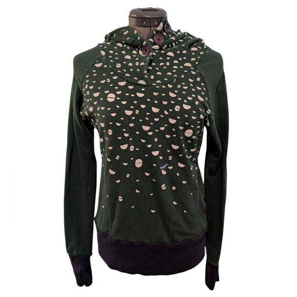 Umsteigen green hooded screen printed limited edition women's sweatshirt medium - Picture 4 of 9